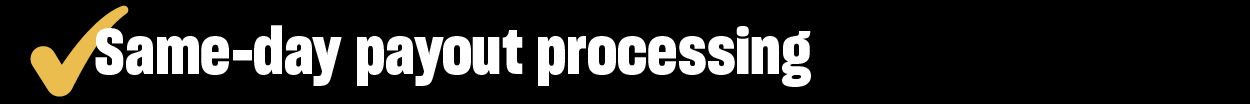 Same-day payout processing 